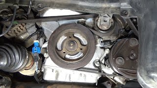 Serpentine belt replacement 2004 Ford Escape 6 cylinder 30L [upl. by Sara]