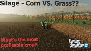 How To Make Money Corn vs Grass Silage  Farming Simulator 22 [upl. by Ecnal]