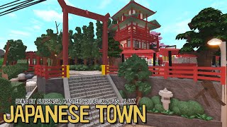 Bloxburg  JAPANESE TOWN by Aldrensia masterofroblo0x and basplayz  Full Tour [upl. by Ahsieyt]