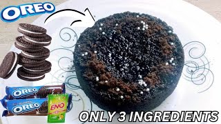 Oreo Cake without oven 3 Ingredients RecipeEasy Oreo Biscuit Cake Perfect Flavours [upl. by Farant]