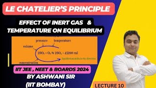 Le chateliers principle effect of inert gas and temperature on equilibrium [upl. by Basia624]