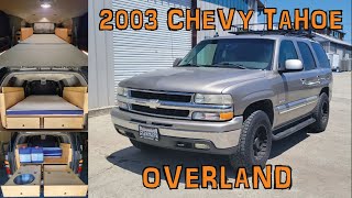 2003 Chevy Tahoe 4x4 Overland Solar Camper Build 18 [upl. by Essenaj]