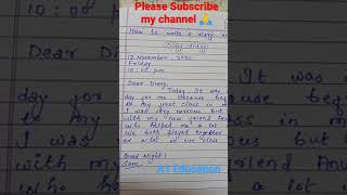 Diary Writing in English  How to write ✍️ diary entry  Sam A1 Education [upl. by Akialam]