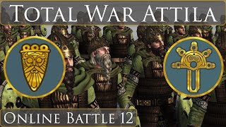 Total War Attila Online Battle 12 Langobards vs Ostrogoths [upl. by Eniamat]