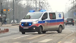 Alarmowo Ambulans T  Renault TraficAuto Form  WSPL Poznań [upl. by Nerral]