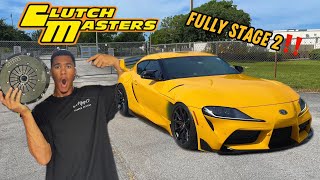 MANUAL Supra gets STAGE 2 Clutch ClutchMasters FX1000 BIG BOY CLUTCH [upl. by Chernow244]