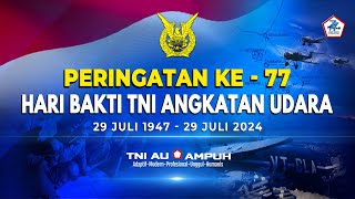 UPACARA PERINGATAN KE77 HARI BAKTI TNI AU TAHUN 2024 [upl. by Poliard352]