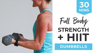 30Minute HIIT Workout with Weights [upl. by Sissy]