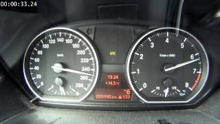 BMW 135i timed 0Max Speedo on the Autobahn [upl. by Brote]