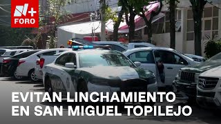 Autoridades evitan linchamiento de dos sujetos acusados de robo en CDMX  Las Noticas [upl. by Sugden]