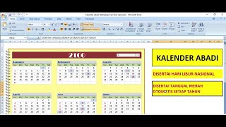 cara membuat kalender sendiri dengan microsoft excel  review kalender abadi [upl. by Schnurr]