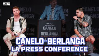 Canelo Alvarez vs Edgar Berlanga Los Angeles Press Conference Highlights  MMA Fighting [upl. by Frankie]