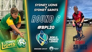 BPL20  Round 6  Sydney Lions vs Sydney Saints [upl. by Yrekaz]