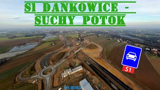 S1 Kosztowy  BielskoBiała odcinek III Dankowice  BielskoBiała  GRUDZIEŃ 2023 DRON4K [upl. by Tehcac]