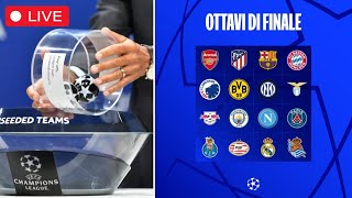 Sorteggi Champions League in DIRETTA 🔴 Le avversarie di Napoli Inter e Lazio [upl. by Euqinahs]