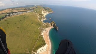 Paragliding Ringstead to Durdle Door in Dorset [upl. by Kameko]