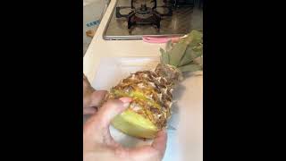 PINEAPPLE ROUNDLY SLICED asmr satisfying shortsvideos cuttingshapes [upl. by Veta930]