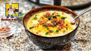 Loaded Baked Potato Soup  Crock Pot Recipes [upl. by Ativad]