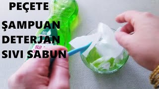 Slime nasıl yapılırPeçete ve Bulaşık Detarjanı Slime ŞAMPUANPEÇETE İLE SLAYM NASIL YAPILIR TEST [upl. by Yetta]