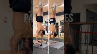 Handstand on Parallettes vs Floor [upl. by Prentice]