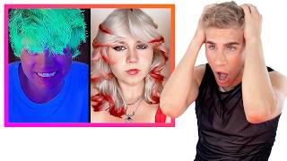 Hairdresser Reacts To Crazy Color Transformations [upl. by Ettelegna492]