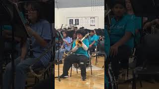 8th grader trombone plays their etude [upl. by Bound354]