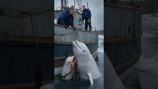 A touching story about a mother whale calling for help from the sailors on the ship to save her baby [upl. by Esimaj324]