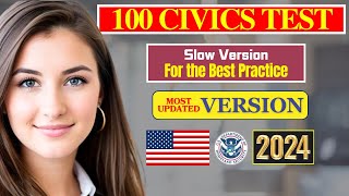 2024 Random 100 Civics Questions and Answers U S Citizenship Interview 2024  uscis Easy Answer [upl. by Bellda]