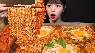 SUB맵칼한 열라면 진라면 먹방 해장엔 매운라면🔥🔥 김장김치에 라밥까지 꿀조합 리얼사운드 Spicy Ramyeon amp Kimchi Mukbang Asmr [upl. by Ahsinrev809]