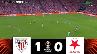 Atletický klub proti Slavia Praha 10  Evropská liga UEFA 202425  Hlavní body zápasu [upl. by Ahsenat420]