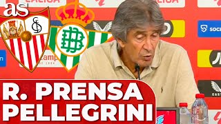 MANUEL PELLEGRINI rueda de prensa COMPLETA derbi  SEVILLA FC 1  REAL BETIS 0 [upl. by Ettenuahs51]