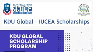 🚨 FULL SCHOLARSHIP IN SOUTH KOREA KDU GLOBALIUCEA SCHOLARSHIPS OPENS FOR UNDERGRADUATES👇👇 [upl. by Zedekiah]