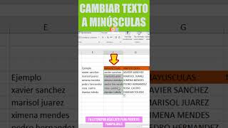 🔴🔤🔡 Aprende a cambiar un texto a MINUSCÚLAS🔴 aprendeexcel superexcel tipsexcel minuscule [upl. by Demeter288]