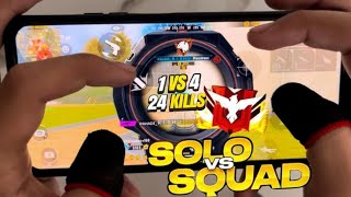 ⚡⚡IMPOSSIBLE ⚡⚡ SOLO  VS  SQUAD SCAR  MP40 COMBO freefire solovssquad rishugaming [upl. by Gardy351]