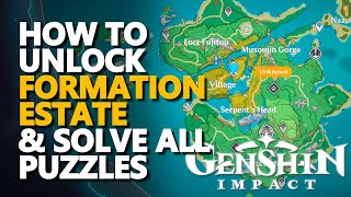 Full Formation Estate Unlock Puzzle Genshin Impact [upl. by Yrahk]