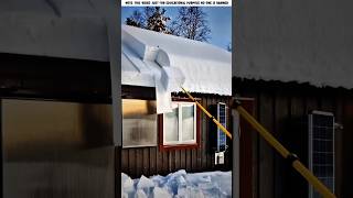 Snow removal from the roof Gazette😱🙂 shortvideo amazingfacts shortsfeed shorts [upl. by Nnylecyoj]