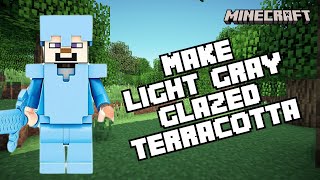 How to Make Light Gray Glazed Terracotta in Minecraft 2024 [upl. by Tilda681]