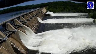 ROANOKE RAPIDS DAM DRONE FOOTAGE ROANOKE RAPIDS NC ROANOKE RIVER [upl. by Eniagrom]