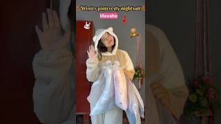 Cutest Bunny Nightsuit From Meesho🧸🍂 meeshohaul winternight nightsuithaul winterwear cutehaul [upl. by Mahseh]