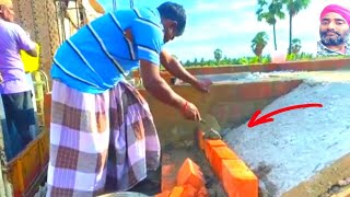 Stairs construction How to build brick Stair Accurately  using sand and cement [upl. by Jeane]