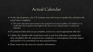 Projected and Actual Calendar Training [upl. by Erinna]