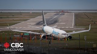 Runway closed after cargo plane skids off tarmac at YVR [upl. by Nnayecats]