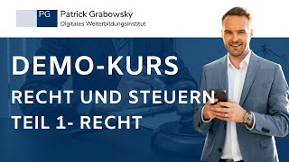 Demokurs Recht und Steuern Teil 1 für Wirtschaftsfachwirte und Technische Fachwirte IHK [upl. by Neibart]