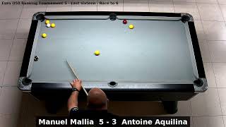 Manuel Mallia vs Antoine Aquilina  Euro O50 Ranking Tournament 5  Last sixteen [upl. by Tesler]