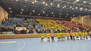 ULTRAS COREO LEGIO AZZURRA BRAILA  TRICOLOR  DUNAREA BRAILA  BORUSSIA DORTMUND  EHF League [upl. by Nyrol]