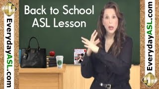 Back to School in ASL FREE vocabulary idioms amp sentences [upl. by Mcintosh349]