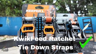 KwikFeed Ratchet Tie Down Straps  500 and 1000lb strengths The easy way [upl. by Aelanej]