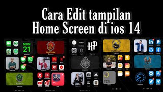 Cara Edit Home Screen ios 14  Layar Ios 14 terbaru  Ios 14 terbaru [upl. by Acinorev]