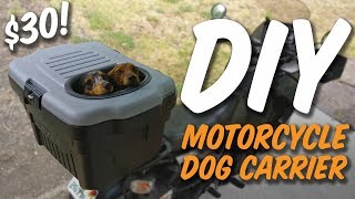 HOMEMADE MOTORCYCLE DOG CARRIER UNDER 30 [upl. by Licec]