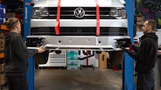 How to Fit VW T6 Sportline Lower Bumper  Splitter  Transporter HQ [upl. by Eiznekcm373]